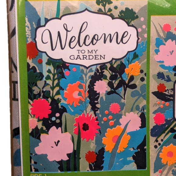 Wincraft Home Sweet Home & Welcome To My Garden 2 Sided Small Garden Flag - Picture 4 of 4
